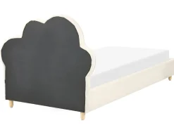 Letto per bambini Nuvola Velluto BELLEVUE 90 x 200 cm Beige chiaro