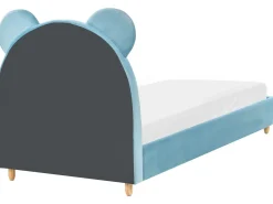 Letto per bambini Orsacchiotto Velluto MAILLES 90 x 200 cm Blu