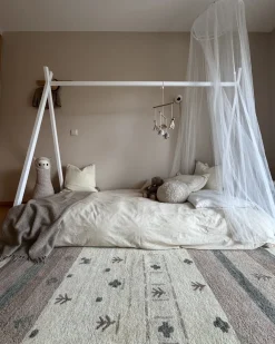 Letto per bambini Tenda Tipi Legno di pino SAURAT 90 x 200 cm Bianco