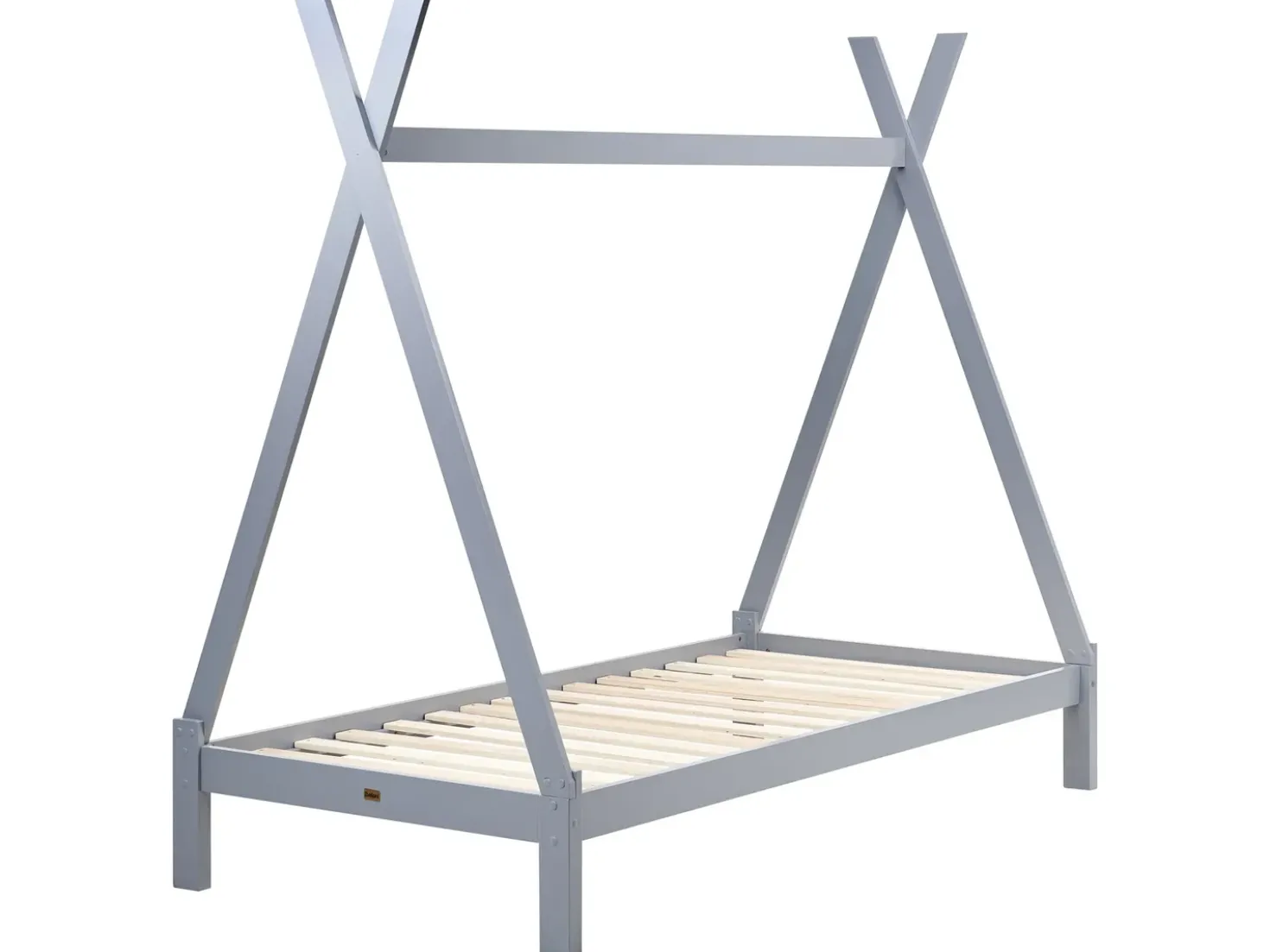 Letto per bambini Tenda Tipi Legno di pino DEVAY 90 x 200 cm Grigio