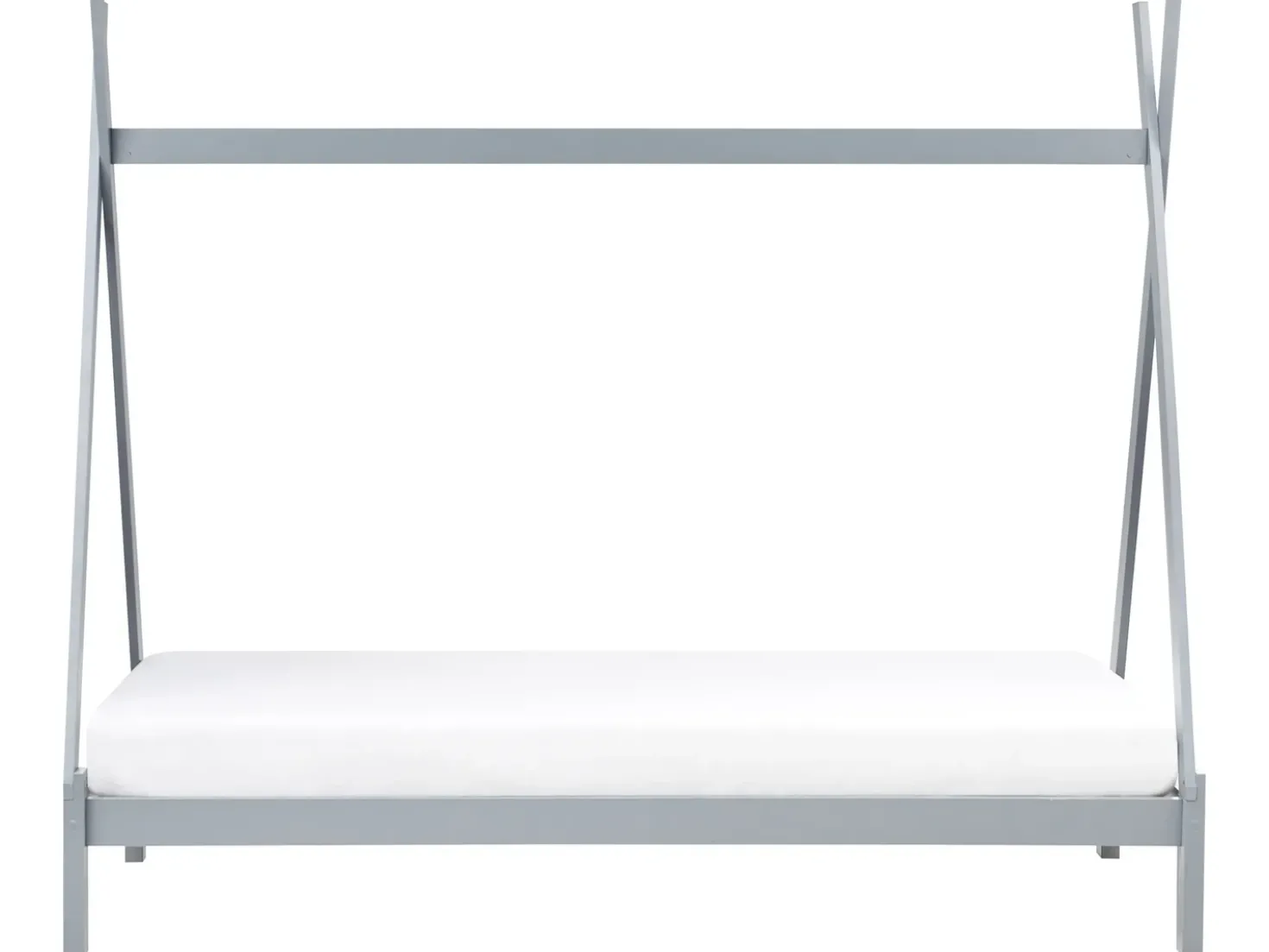 Letto per bambini Tenda Tipi Legno di pino DEVAY 90 x 200 cm Grigio