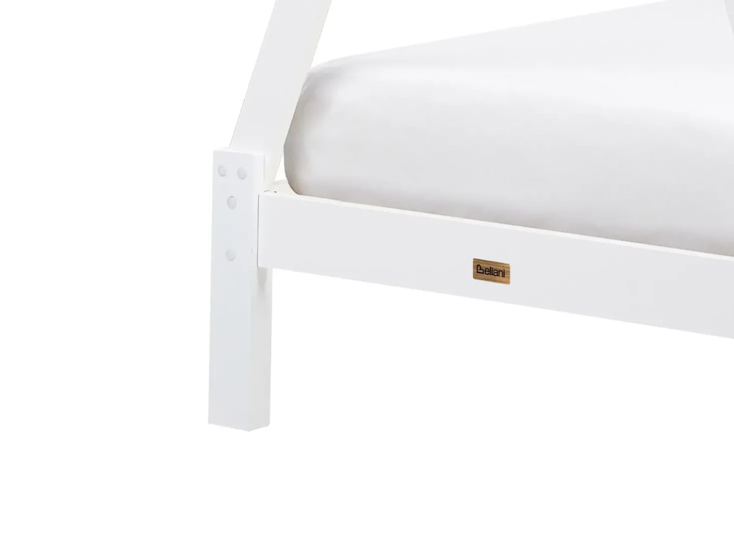 Letto per bambini Tenda Tipi Legno di pino DEVAY 90 x 200 cm Bianco