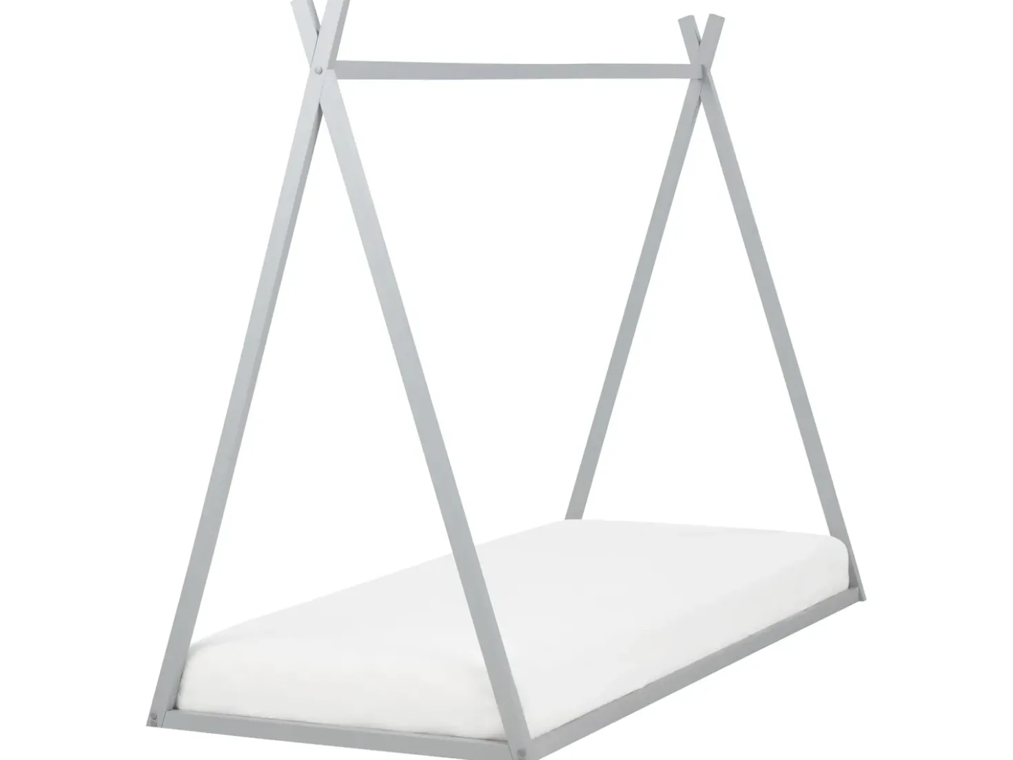 Letto per bambini Tenda Tipi Legno di pino SAURAT 90 x 200 cm Grigio