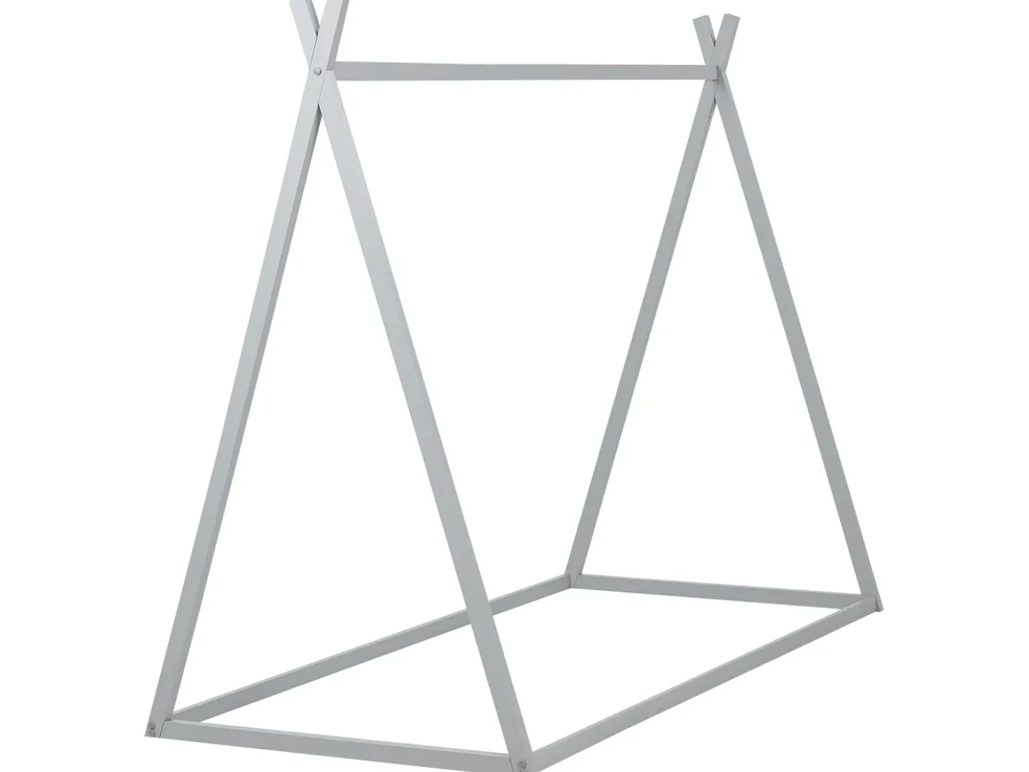 Letto per bambini Tenda Tipi Legno di pino SAURAT 90 x 200 cm Grigio