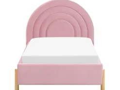 Letto per bambini Velluto ANET 90 x 200 cm Rosa