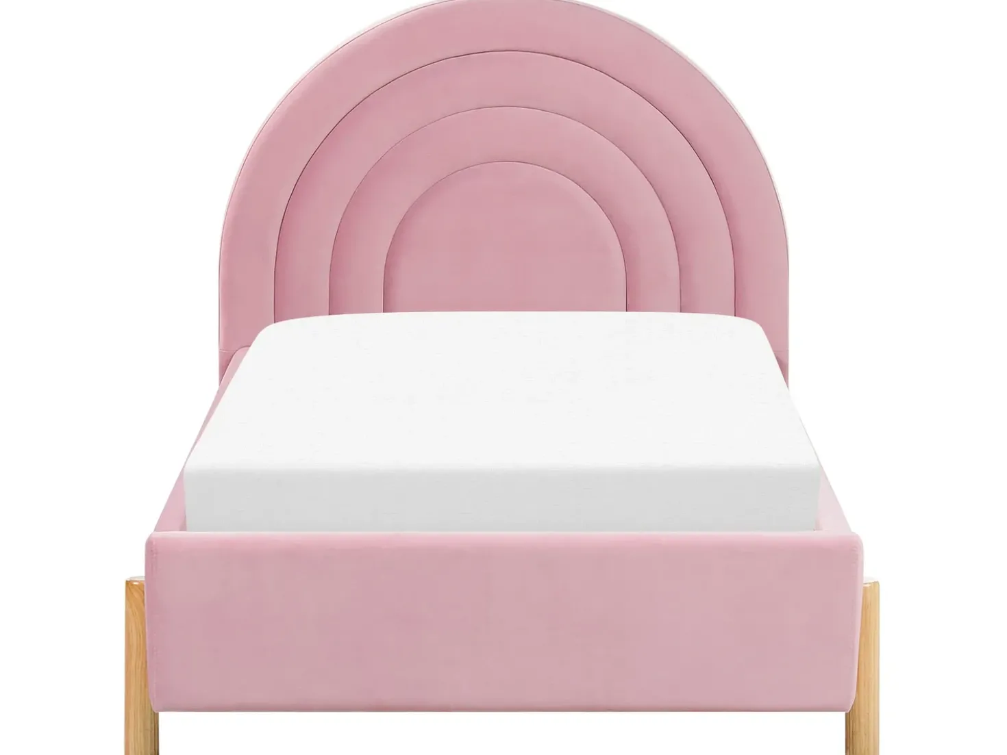 Letto per bambini Velluto ANET 90 x 200 cm Rosa