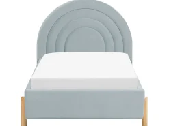 Letto per bambini Velluto ANET 90 x 200 cm Azzurro