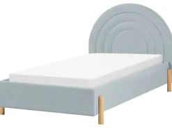 Letto per bambini Velluto ANET 90 x 200 cm Azzurro