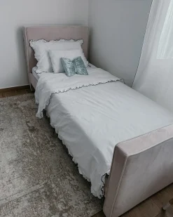 Letto per bambini Velluto TEENIE 90 x 200 cm Rosa pastello