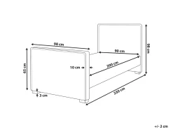 Letto per bambini Velluto TEENIE 90 x 200 cm Rosa pastello
