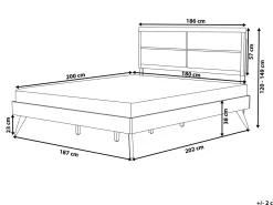 Letto POISSY 180 x 200 cm Frasino scuro