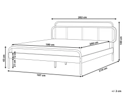 Letto Rattan BOUSSICOURT 180 x 200 cm Marrone chiaro