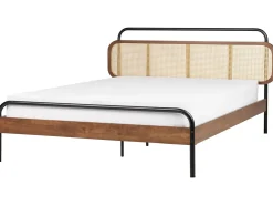 Letto Rattan BOUSSICOURT 180 x 200 cm Marrone scuro