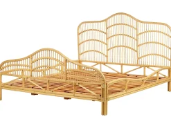 Letto Rattan DOMEYROT 180 x 200 cm Marrone chiaro