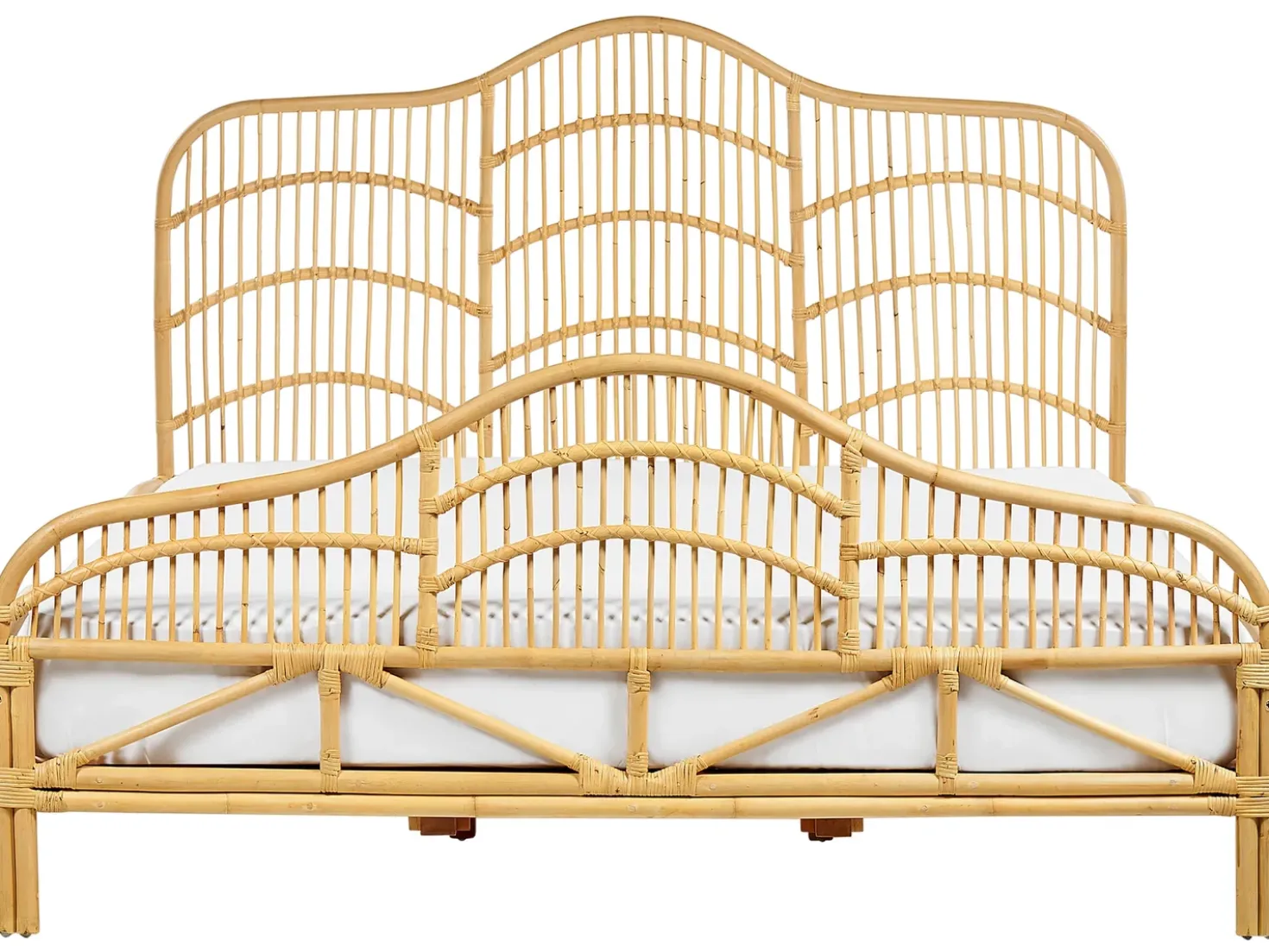 Letto Rattan DOMEYROT 180 x 200 cm Marrone chiaro