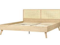 Letto Rattan MONPAZIER 180 x 200 cm Marrone chiaro