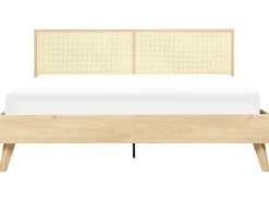 Letto Rattan MONPAZIER 180 x 200 cm Marrone chiaro