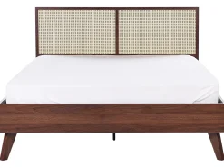 Letto Rattan MONPAZIER 160 x 200 cm Marrone scuro