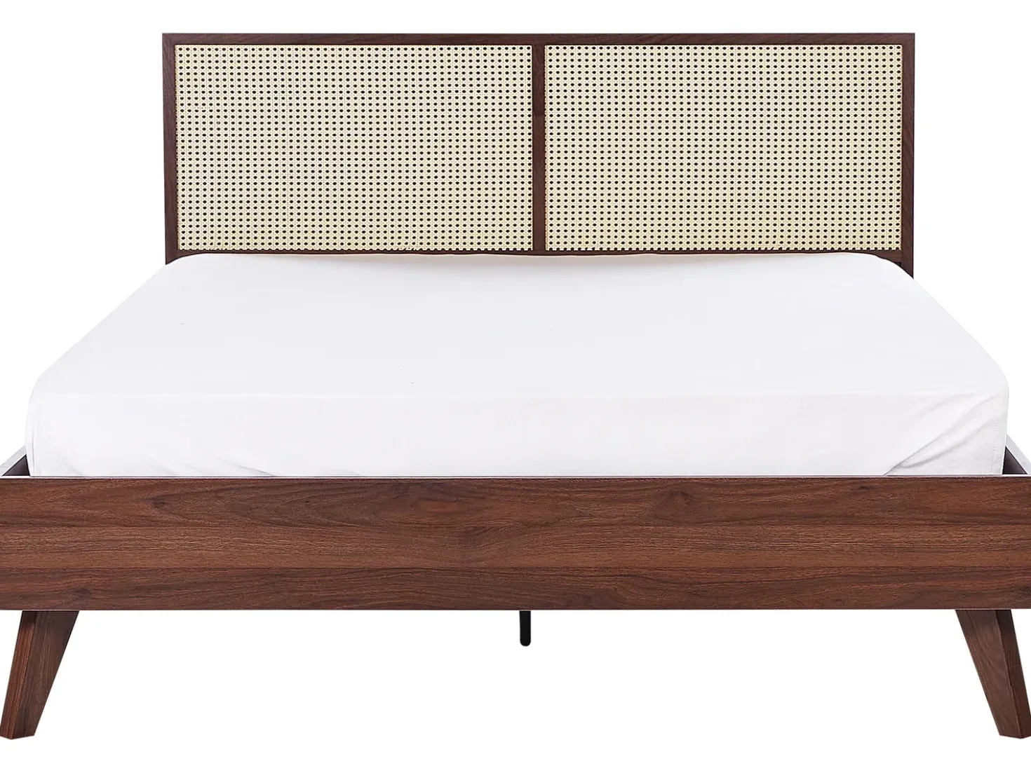 Letto Rattan MONPAZIER 160 x 200 cm Marrone scuro