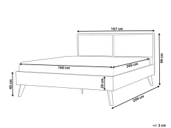 Letto Rattan MONPAZIER 160 x 200 cm Marrone scuro