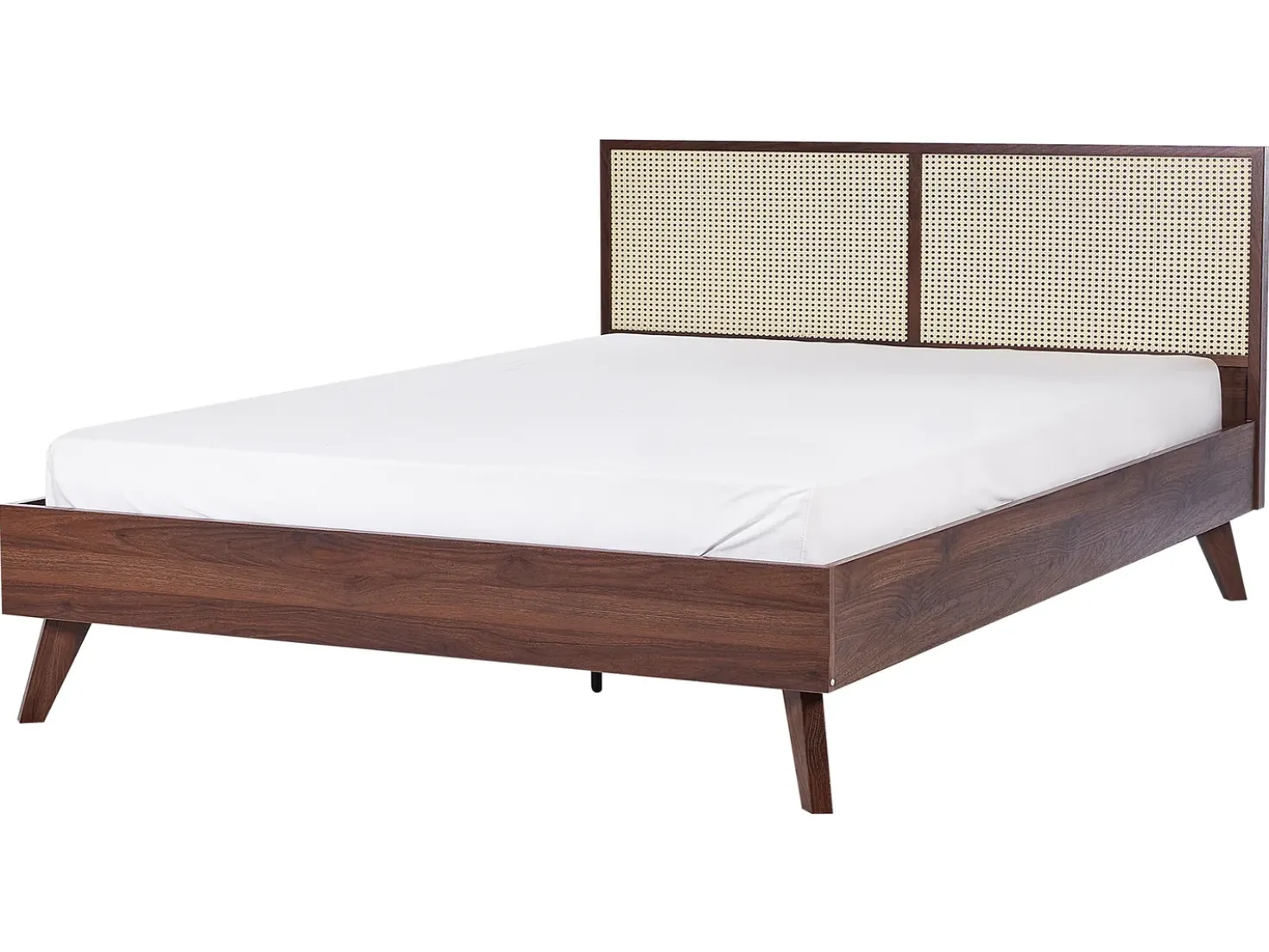 Letto Rattan MONPAZIER 160 x 200 cm Marrone scuro