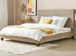 Letto Rattan SALBRIS 180 x 200 cm Naturale