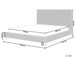 Letto Rattan SALBRIS 180 x 200 cm Naturale