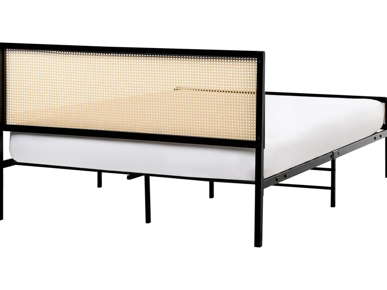 Letto Rattan sintetico (PE) AVANTON 140 x 200 cm Nero