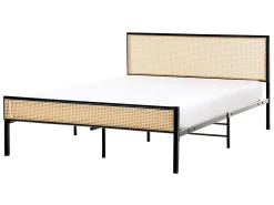 Letto Rattan sintetico (PE) AVANTON 140 x 200 cm Nero