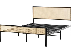 Letto Rattan sintetico (PE) AVANTON 140 x 200 cm Nero