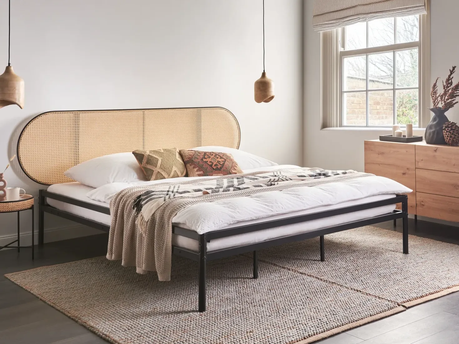 Letto Rattan sintetico (PE) BOULIN 180 x 200 cm Nero