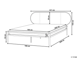 Letto Rattan sintetico (PE) BOULIN 180 x 200 cm Nero