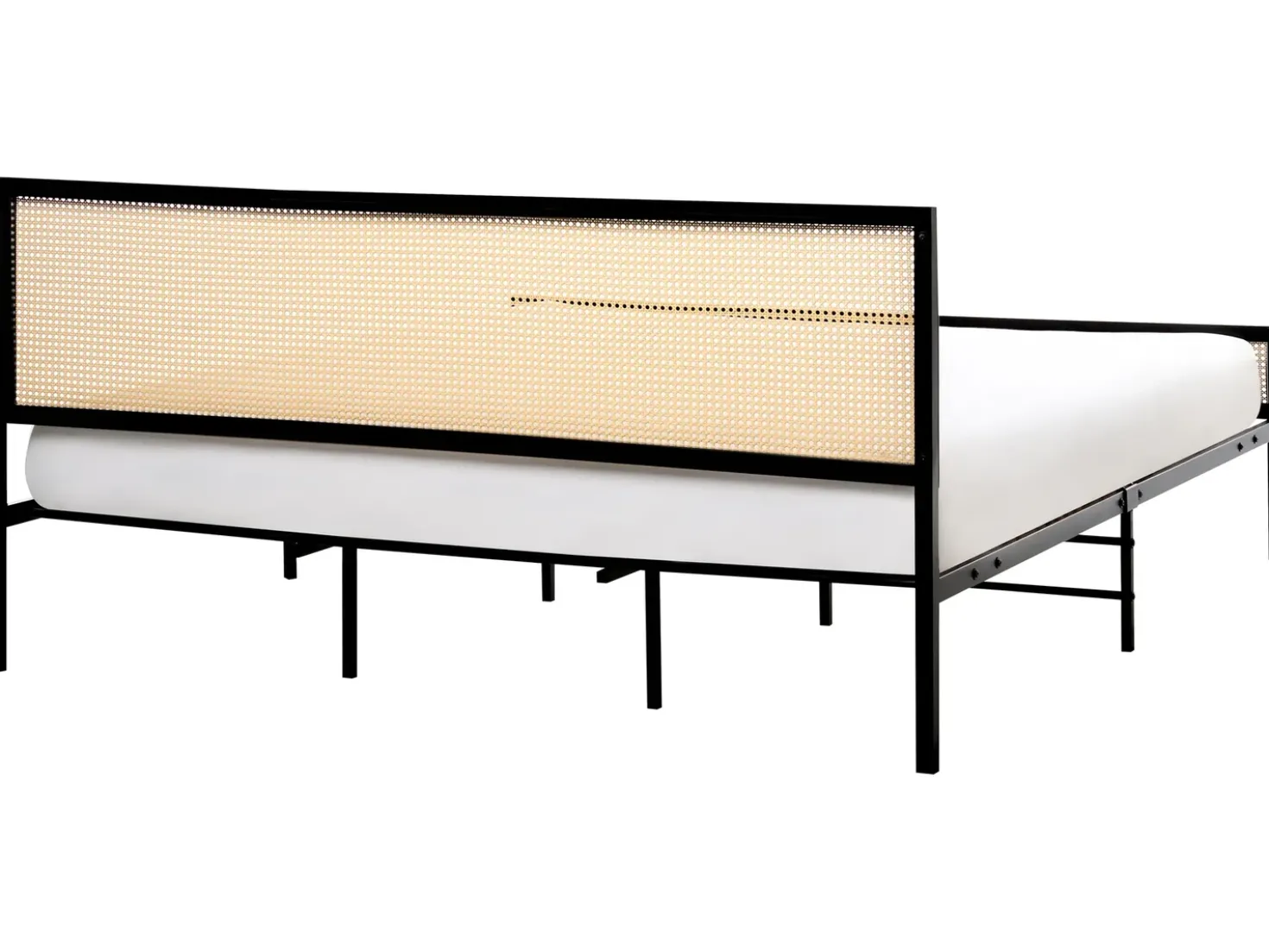 Letto Rattan sintetico (PE) AVANTON 180 x 200 cm Nero