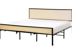 Letto Rattan sintetico (PE) AVANTON 180 x 200 cm Nero