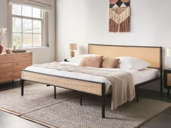 Letto Rattan sintetico (PE) AVANTON 180 x 200 cm Nero