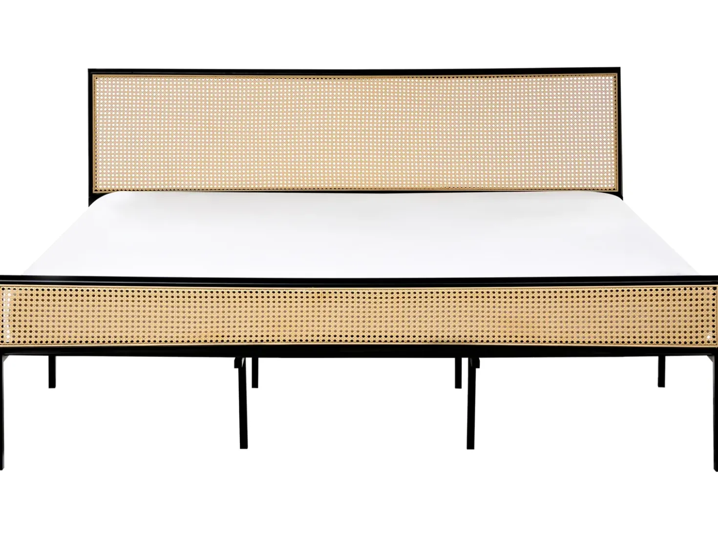 Letto Rattan sintetico (PE) AVANTON 180 x 200 cm Nero