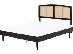 Letto Rattan VARZY 160 x 200 cm Nero