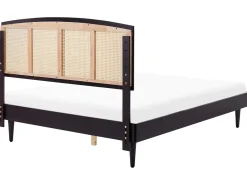 Letto Rattan VARZY 160 x 200 cm Nero