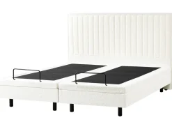 Letto regolabile Bouclé CASTELLAN 180 x 200 cm Bianco sporco