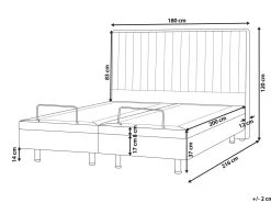 Letto regolabile Bouclé CASTELLAN 180 x 200 cm Bianco sporco