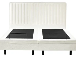 Letto regolabile Bouclé CASTELLAN 180 x 200 cm Bianco sporco