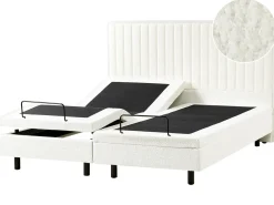 Letto regolabile Bouclé CASTELLAN 180 x 200 cm Bianco sporco