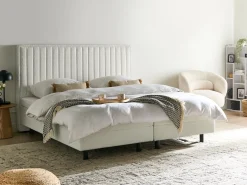 Letto regolabile Bouclé CASTELLAN 180 x 200 cm Bianco sporco