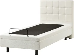 Letto regolabile Bouclé DUKE 90 x 200 cm Bianco sporco