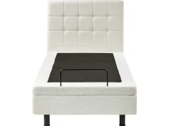 Letto regolabile Bouclé DUKE 90 x 200 cm Bianco sporco