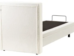 Letto regolabile Bouclé DUKE 90 x 200 cm Bianco sporco