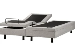 Letto regolabile senza testiera Tessuto DUKE 180 x 200 cm Grigio chiaro