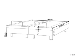 Letto regolabile senza testiera Tessuto DUKE 180 x 200 cm Grigio chiaro