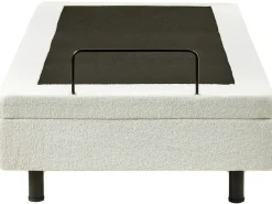 Letto regolabile senza testiera Bouclé DUKE 90 x 200 cm Bianco sporco