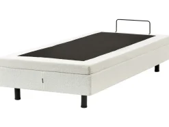 Letto regolabile senza testiera Bouclé DUKE 90 x 200 cm Bianco sporco